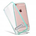 Wholesale iPhone SE (2020) / 8 / 7 Clear Armor Bumper Kickstand Case (Silver)